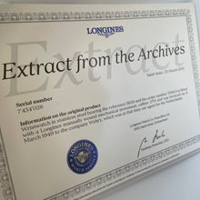 Load image into Gallery viewer, Longines Ref. 5628 Sub-Second with Extract of the Archives by Longines