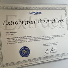 Load image into Gallery viewer, Longines 6263 Sei Tacche Cal. 12.68Z with Extract of the Archives by Longines