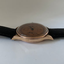 Load image into Gallery viewer, Chronograph Suisse Solid 18KT Rose Gold with a rare Bronze Dial