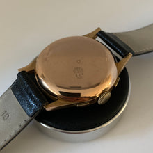 Load image into Gallery viewer, Chronograph Suisse Solid 18KT Rose Gold with a rare Bronze Dial