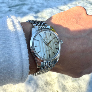 Omega Seamaster 166.010 with rare 'Ribbon' dial