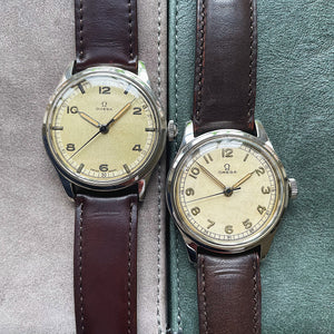 Set with 2 Omega WW2 Radium Dial 30T2 from 1944 A.K.A. 'The Radium Brothers'