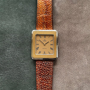 Omega De Ville 9ct. Gold Tapestry Bezel Complete set (NOS) *Very Rare*
